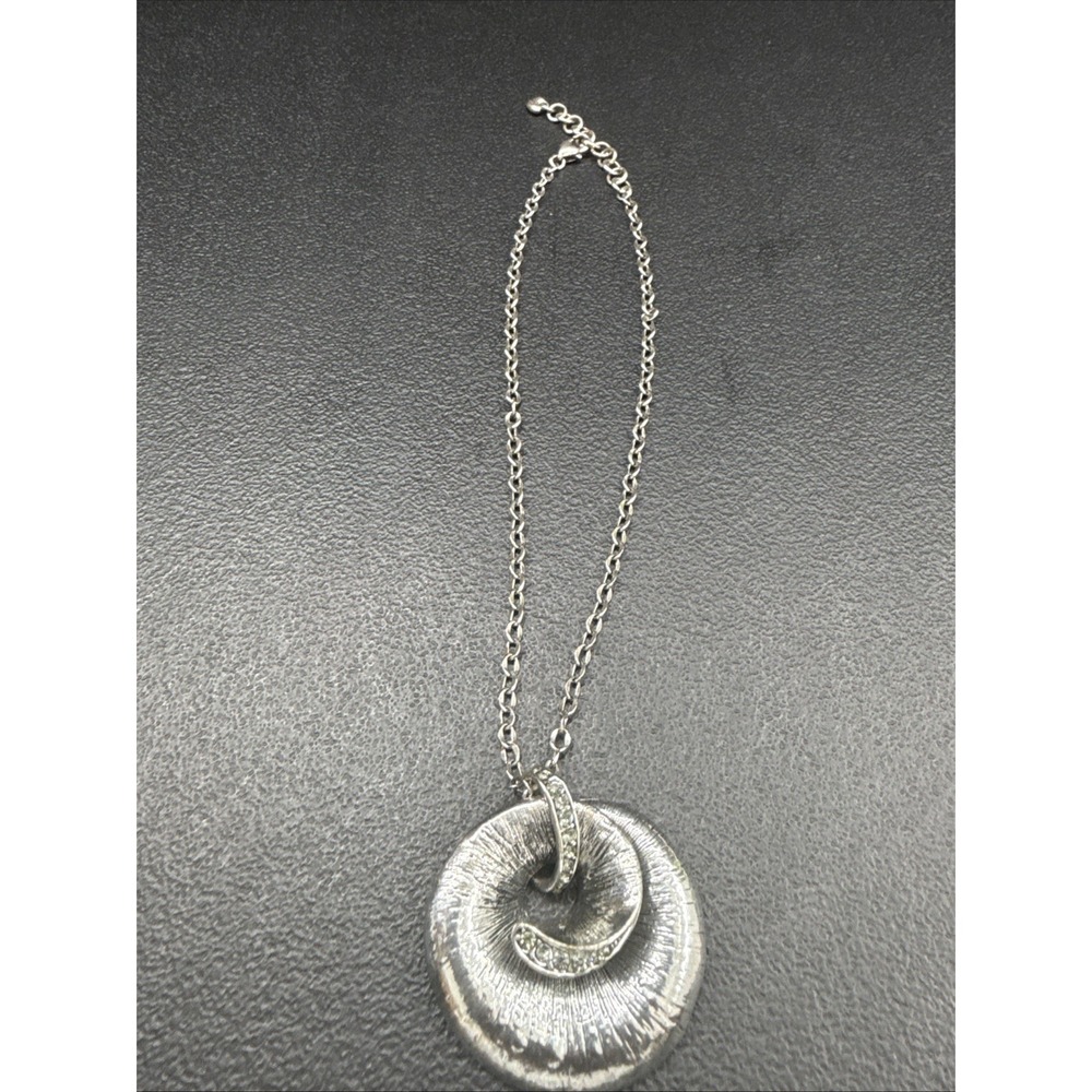 Silver Stone Pendant Necklace For Women